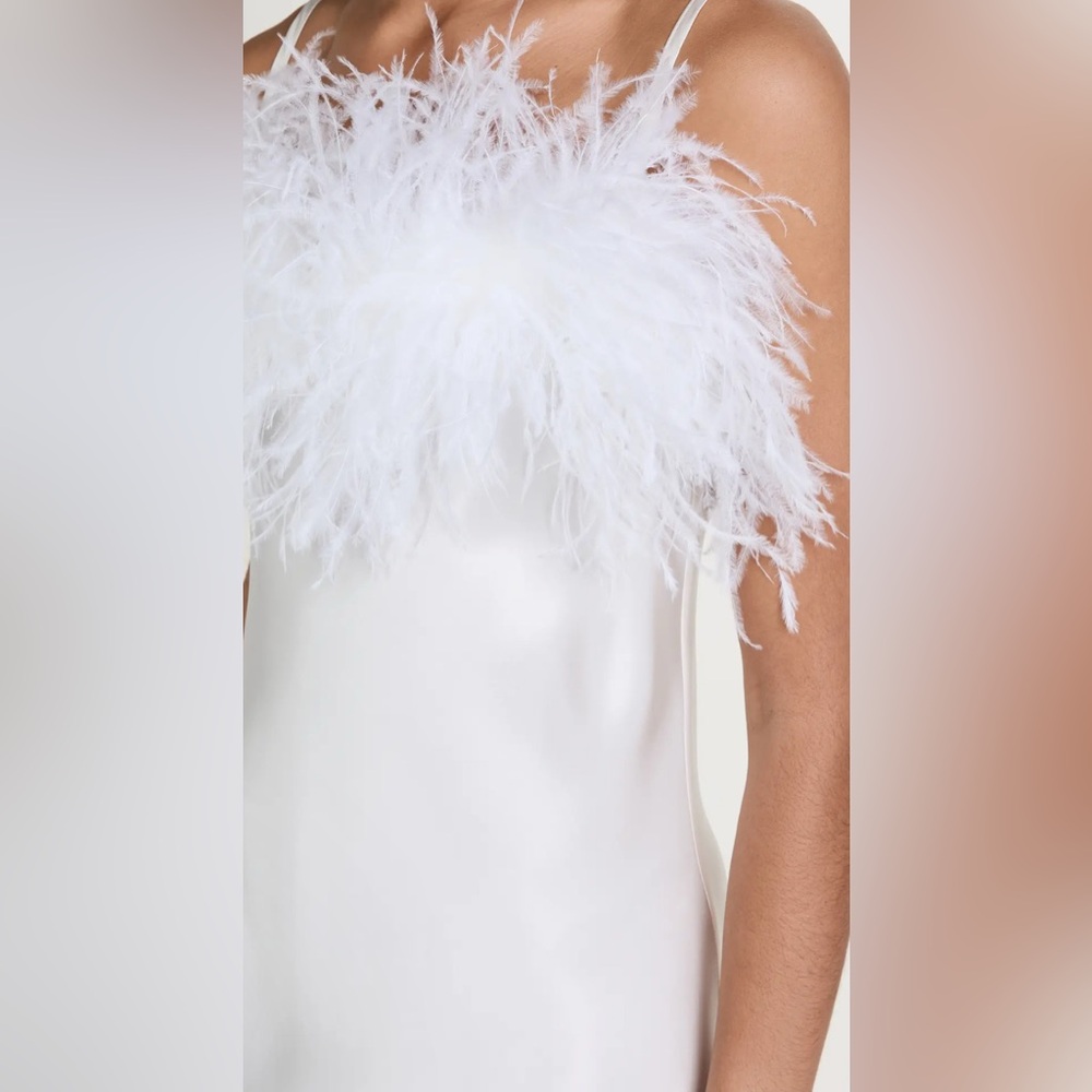 SLEEPER Boheme Slip Dress with Feathers NEW - Picture 7 of 16